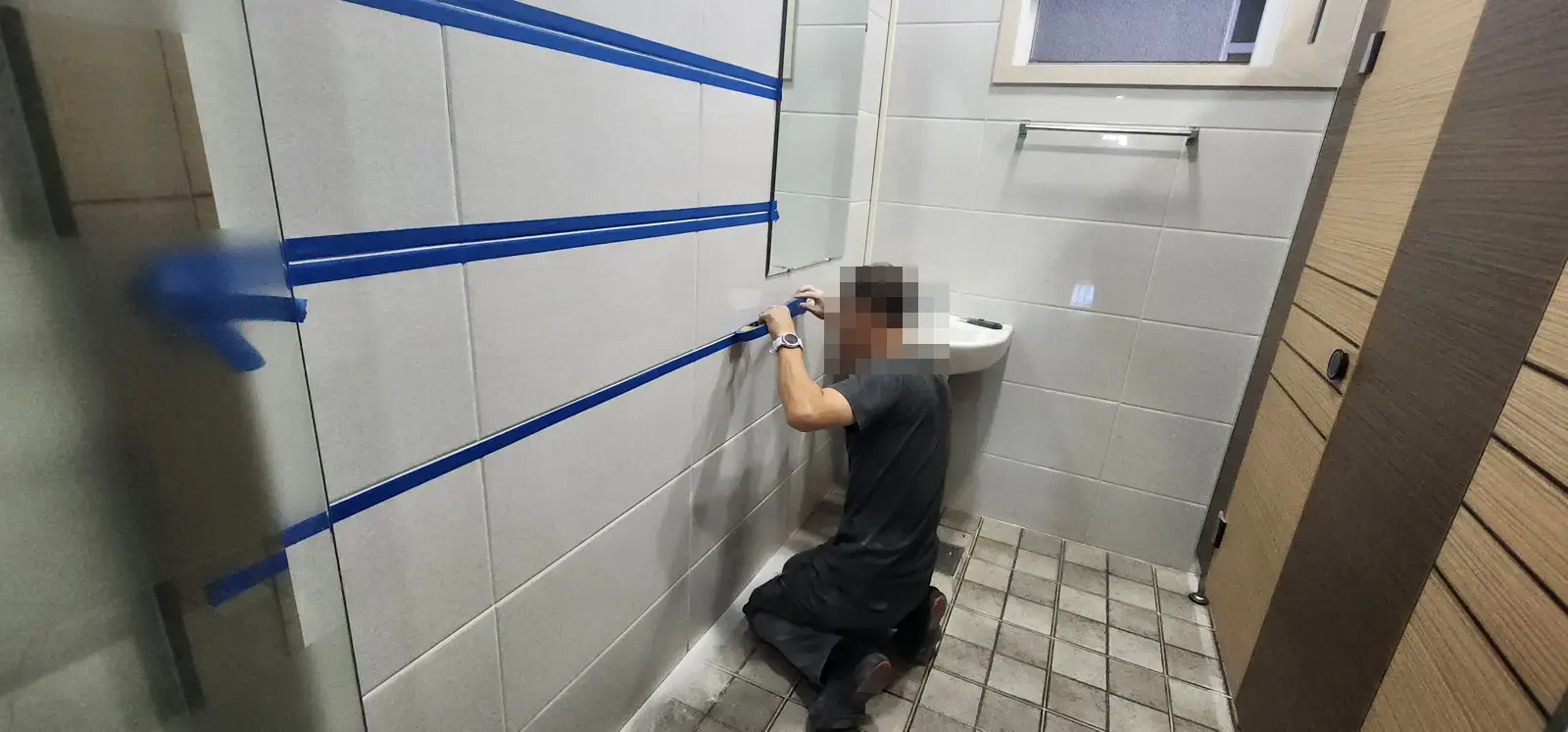 벽 줄눈 마스킹 실습